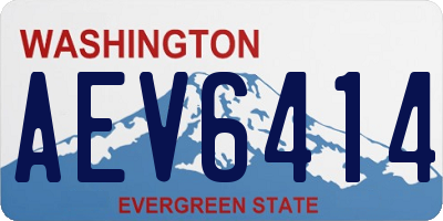WA license plate AEV6414