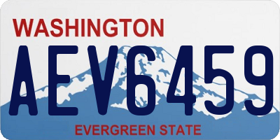 WA license plate AEV6459