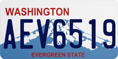 WA license plate AEV6519