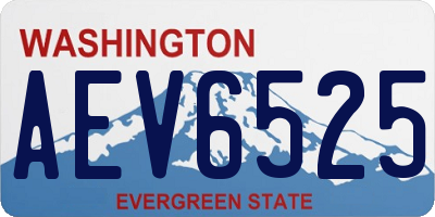 WA license plate AEV6525