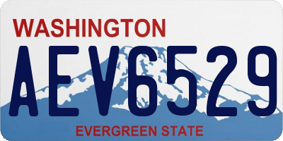 WA license plate AEV6529