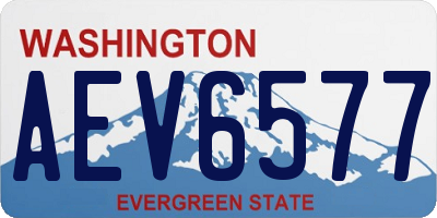 WA license plate AEV6577