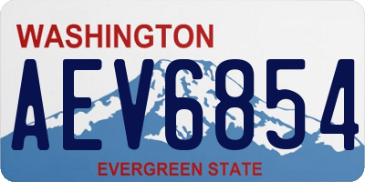 WA license plate AEV6854
