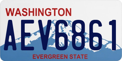 WA license plate AEV6861