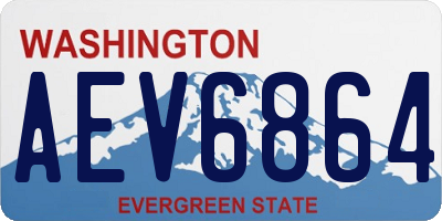 WA license plate AEV6864