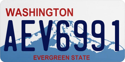 WA license plate AEV6991