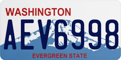 WA license plate AEV6998