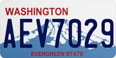 WA license plate AEV7029