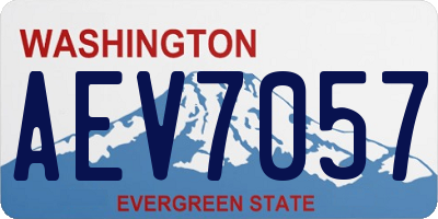 WA license plate AEV7057