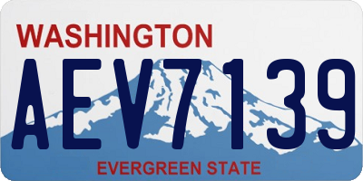 WA license plate AEV7139