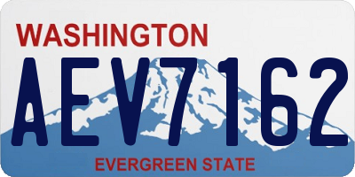 WA license plate AEV7162