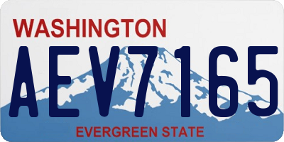 WA license plate AEV7165