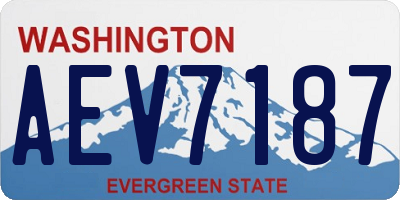 WA license plate AEV7187