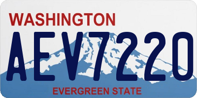 WA license plate AEV7220