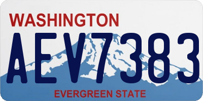 WA license plate AEV7383
