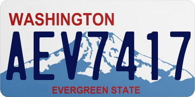 WA license plate AEV7417