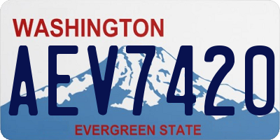WA license plate AEV7420