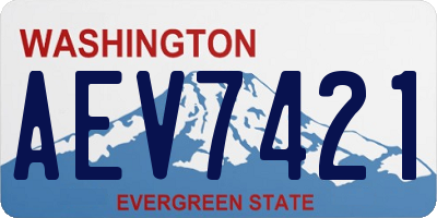 WA license plate AEV7421