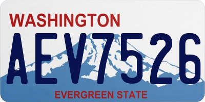 WA license plate AEV7526