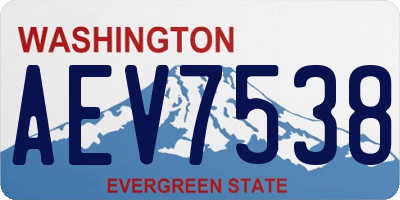 WA license plate AEV7538