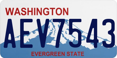 WA license plate AEV7543