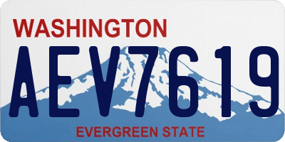 WA license plate AEV7619