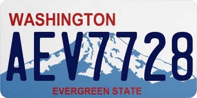 WA license plate AEV7728