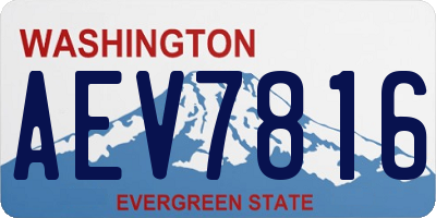 WA license plate AEV7816