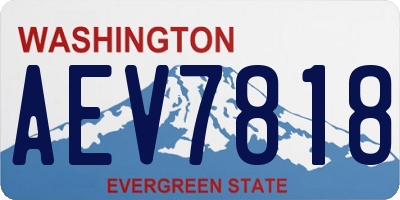 WA license plate AEV7818