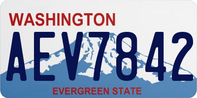 WA license plate AEV7842
