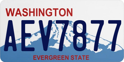 WA license plate AEV7877