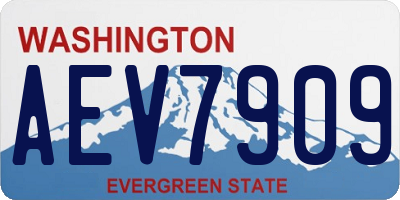 WA license plate AEV7909