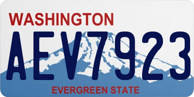 WA license plate AEV7923