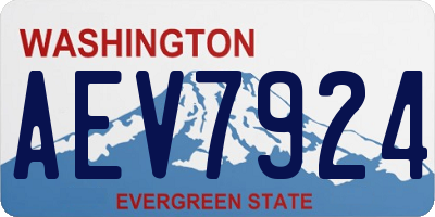 WA license plate AEV7924