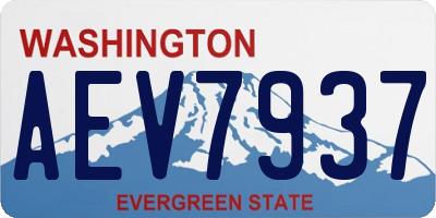 WA license plate AEV7937