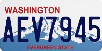 WA license plate AEV7945