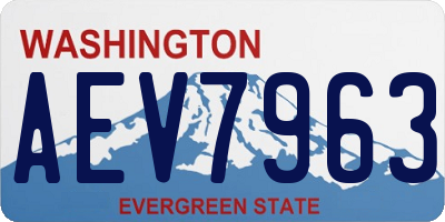 WA license plate AEV7963