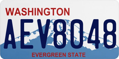 WA license plate AEV8048