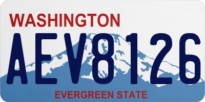 WA license plate AEV8126