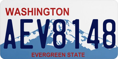 WA license plate AEV8148