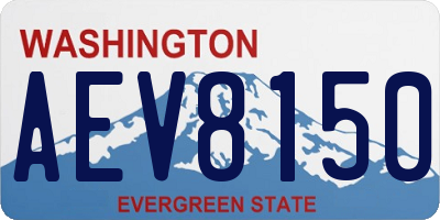 WA license plate AEV8150
