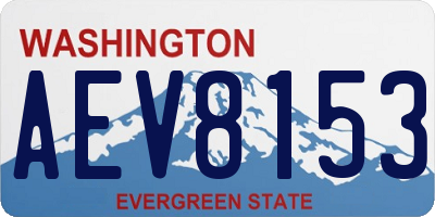 WA license plate AEV8153