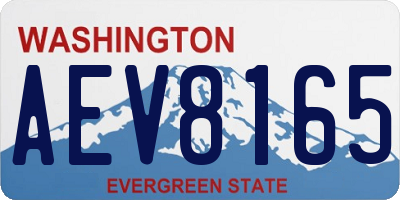 WA license plate AEV8165
