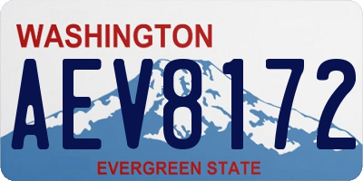 WA license plate AEV8172