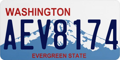 WA license plate AEV8174