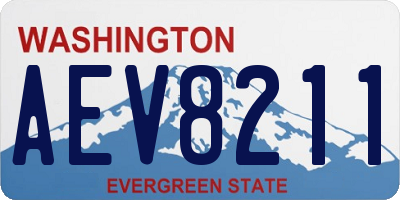 WA license plate AEV8211