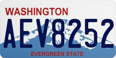 WA license plate AEV8252