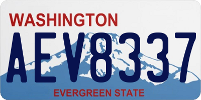WA license plate AEV8337
