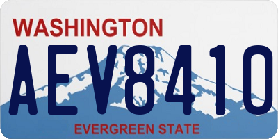 WA license plate AEV8410