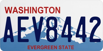 WA license plate AEV8442